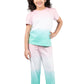 Tweeny Mini Kids Girls Pure Cotton Tie Dye Nightsuit | Coord Set | Sleepwear | Nightwear | Night Dress | Half Sleeves TShirt &