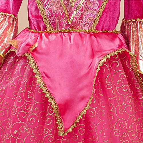 Dreamhigh Sleeping Beauty Princess Girls Costume Dress With Cosplay Accessorries Size 5-6 Years Rose