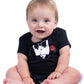 Ann Arbor T-Shirt Co. Unisex Baby Tuxedo Funny Infant Humor One Piece -6 Month Black