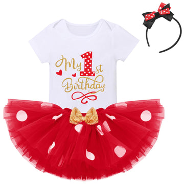 Wild One Mini Cartoon First Birthday Clothes For Toddler Infant Smash Cake Outfits Casual Photography Fancy Halloween Dress Up C