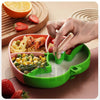 Citaaz Fruit Plate Silicone Baby Suction Food Cartoon Plates for Kids Dining Babies Dinnerware with Spoon Straw Brush for Pasta 