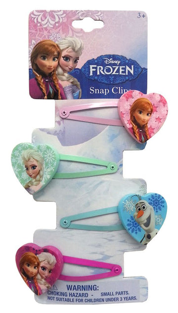 Frozen Glitter Snap Clips