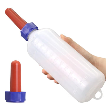 1 Quart Calf Milk Feeder Bottle Screw-On Calf Nursing Set Of Bottle With Nipple & Cap