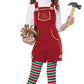 California Costumes Girls Toymaker Elf, Girl Child Costume, Red, Extra Small