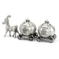 Yoption Baby First Haircut Keepsake and First Tooth Fairy Box Set, Zinc Alloy Pumpkin Carriage Baby Dropped Tooth Keepsake Stora