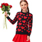 Valentine Day Sweater For Toddler Girl Red Heart Sweatshirts Kid Boys Love Long Sleeve Outfit Black 3-4 Years