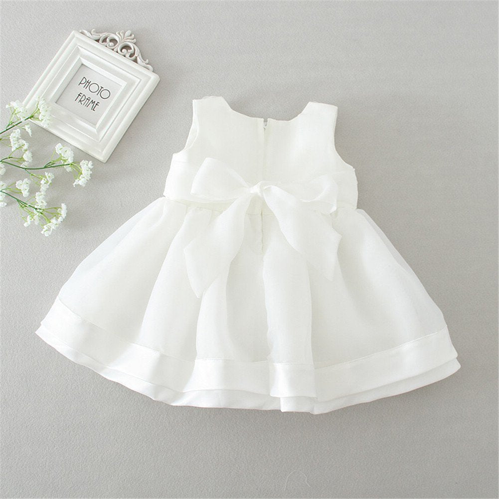 Coozy Baby Girl Dress Christening Baptism Gowns Flower Girl Special Occasion Dress (18M(16-20Months), Ivory)