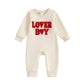 Rourufy Baby Boy Valentines Outfit Newborn One Piece Jumpsuit Long Sleeve Onesie Infant Cute Romper Spring Fall Clothes (A Lover