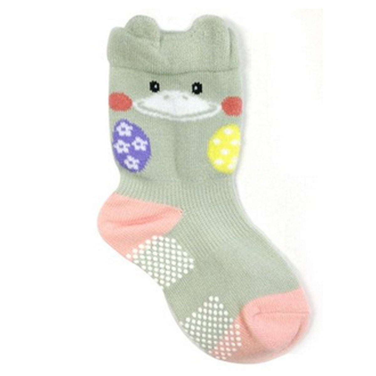 Wrapables Peek A Boo Animal Non-Skid Toddler Socks (Set Of 6), Small