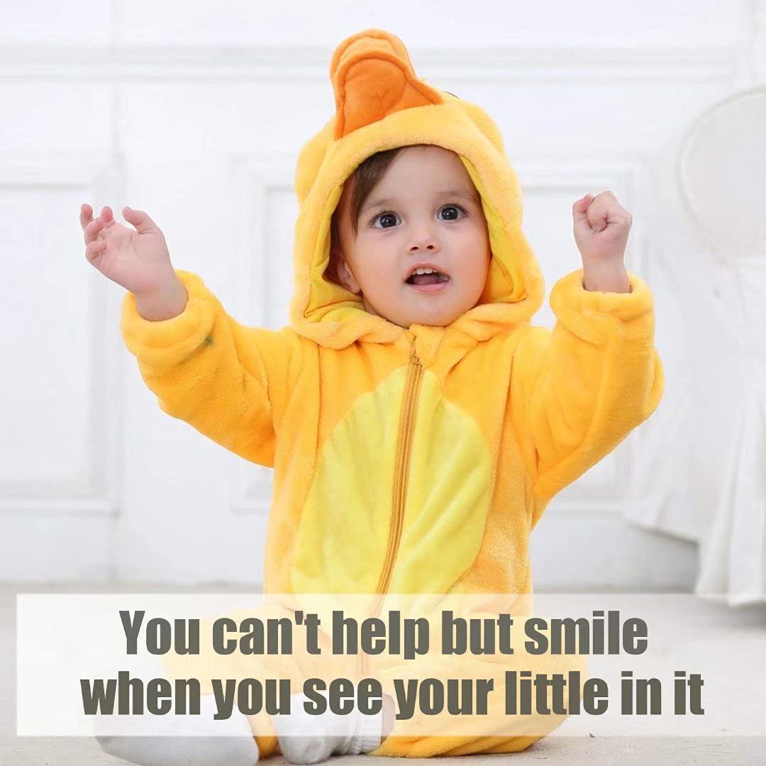 Baby Duck Costumes Unisex Toddler Outfit Halloween Dress Up Romper 2-6 Months