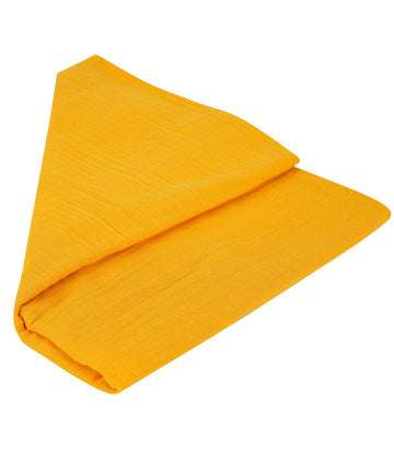 Wrappery  Organic Muslin Baby Bath Towel,2 Layer Muslin Bath Towel,Swaddle  Large (Yellow 120 Cm * 120 Cm)