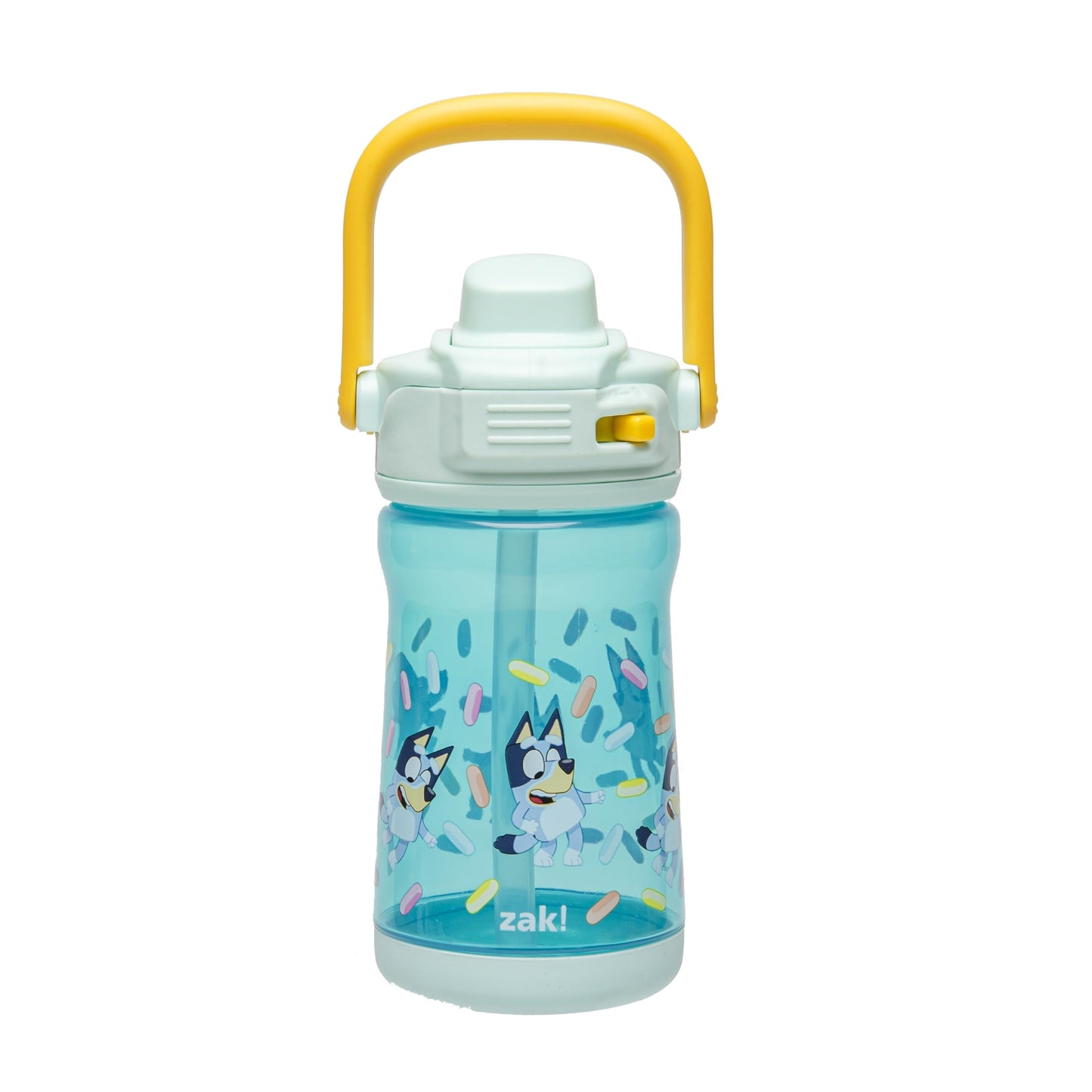 Zak Designs Bluey Beacon Kids Water Bottle for Travel or At Home, 12oz Plastic is Durable and Leak-Proof with Liquid Lock Spout,