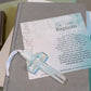 On Your Baptism Beautiful Baby Handmade Aqua Glass Cross - Treasured Baptism Gift For Baby Girl Or Boy