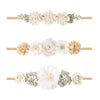 Bfnaagirl Baby Girl Floral Headband Nylon Flower Crown Elastic Hairband 3Pcs Hair Accessories Gift For Girls (32#)