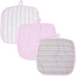 MiracleWare Muslin Washcloths, Pink, 3 Pack