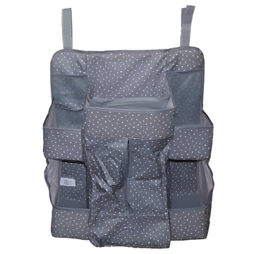 Mclear Hanging Baby Care Organizer, MultiPocket Storage for Nursery Wardrobe, Grey Polka Dot, SpaceSaving Organizer for Diaper