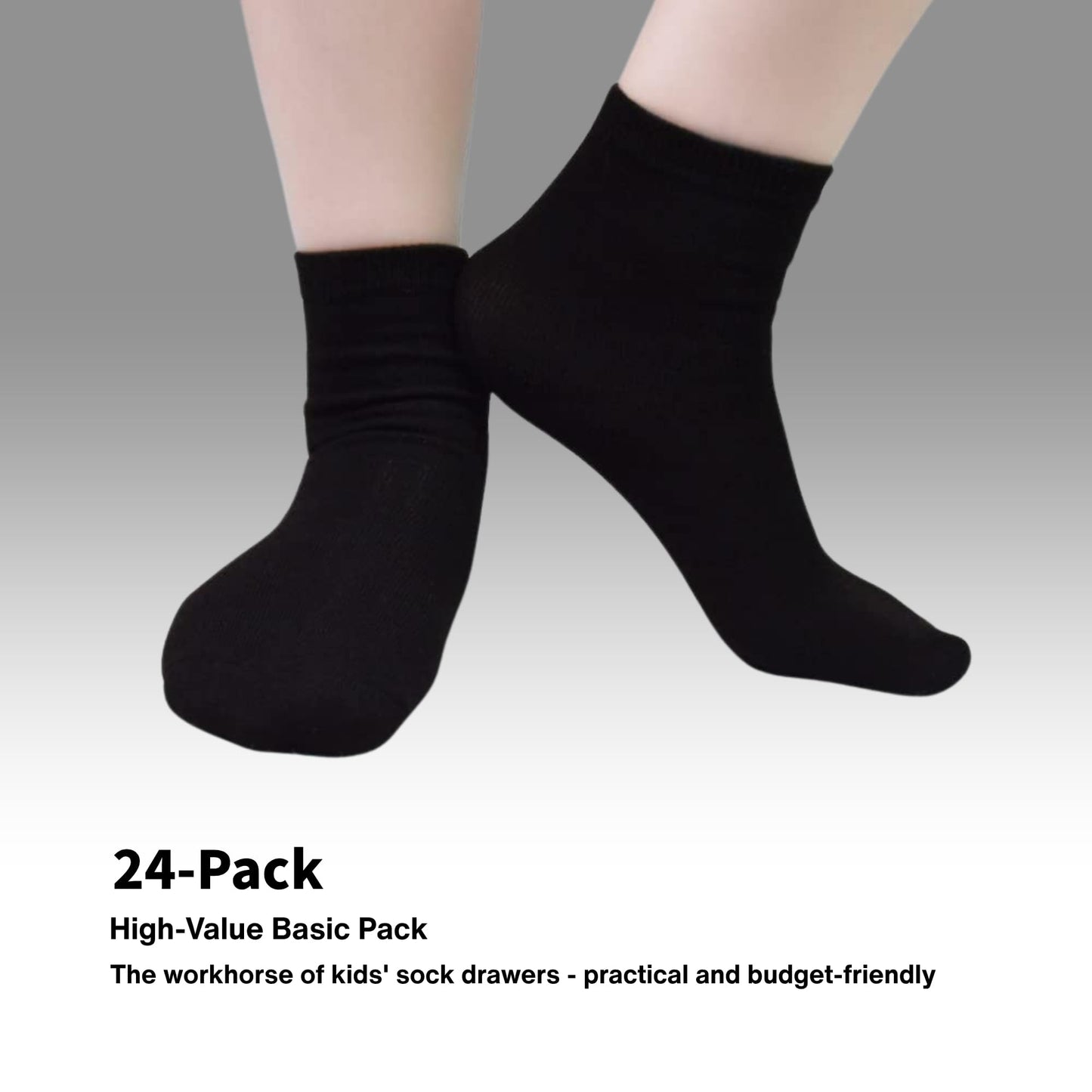 Gentaby Kids Socks,Crew Socks Newborn/Toddler For Children Boys Girls Cozy Athletic Socks, 24Pairs,1T-2T