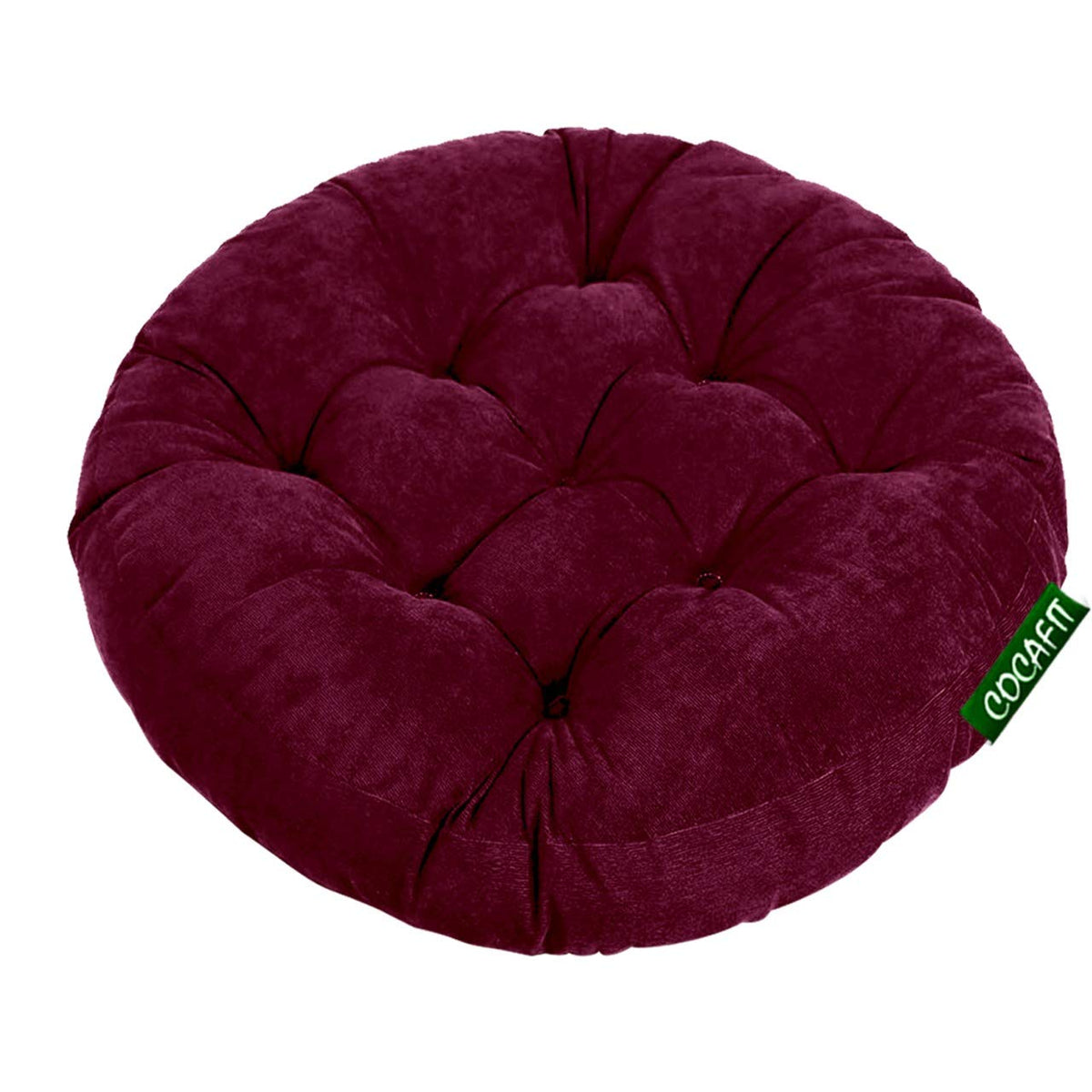 NEXT GO Yoga Meditation Pooja Living Room Balcony Swing Pad Jhula Velvet Floor Cushion Pillow ( 64 x 64 cm ) (Indian Maroon, 24