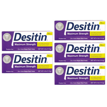 Desitin Diaper Rash Paste, 4 Oz (5 Pack)