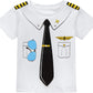 Cosland Toddler Halloween Shirt Baby Boys Pilot T-Shirt 2T