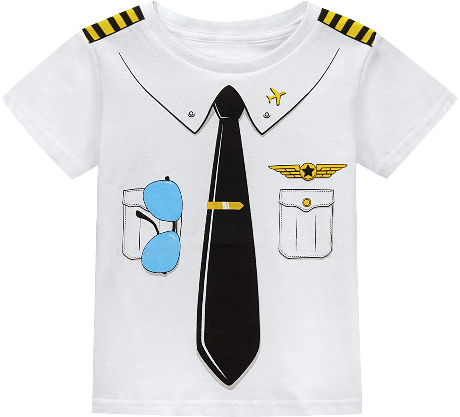 Cosland Toddler Halloween Shirt Baby Boys Pilot T-Shirt 5T