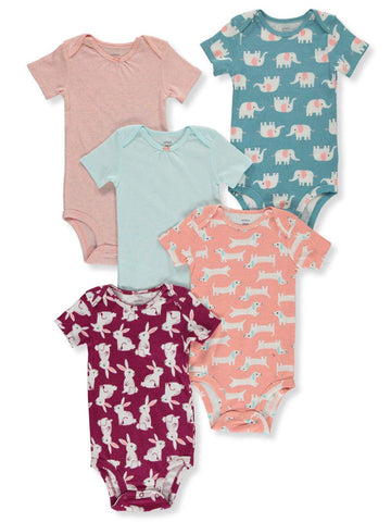 Carter'S Baby Infant Animal Prints 5-Pack Bodysuits - Multi, 9 Months