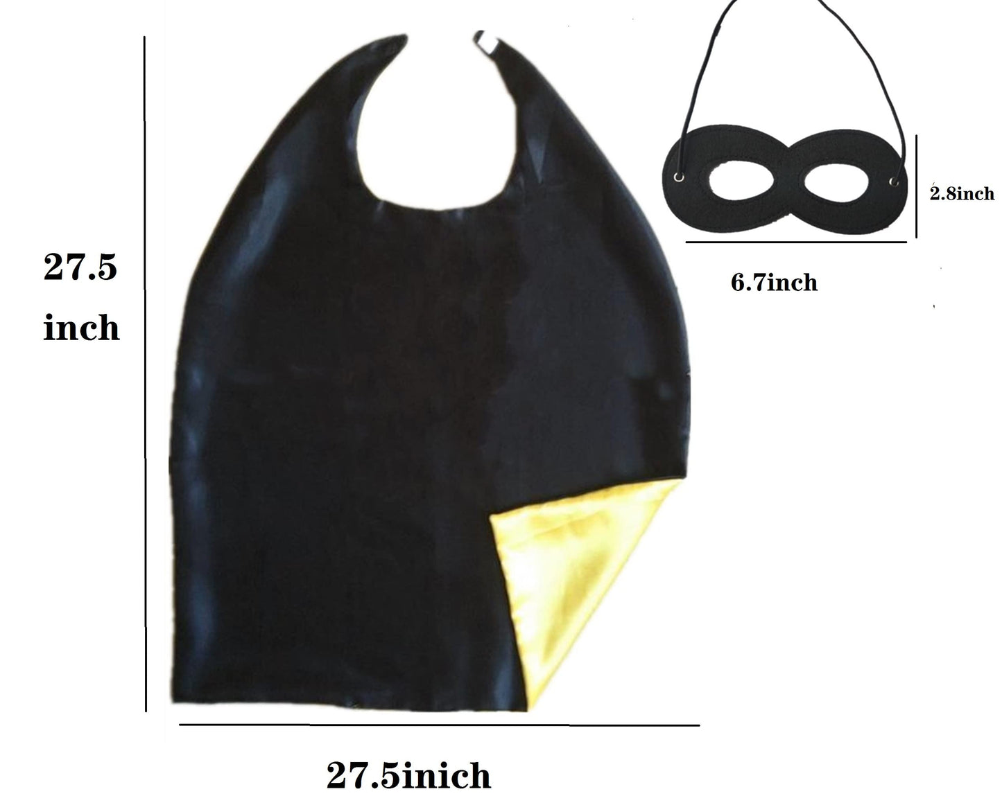 Aicoc Capes And Masks For Kids Double Side Dress Up Costumes Christmas Halloween Cosplay Gift For Boys Girls