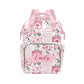 Noverbibi Personalized Cute Cow Pink Diaper Bag with Name - Custom Baby Bag, Nursing Tote Backpack for Mom, Custom Name Mommy Da