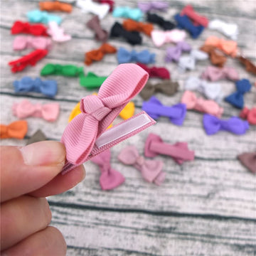 Baily Baby Hair Clips Tiny Hair Bow Alligator Clips For Toddler Baby Girls Fine Hair Pins In Fringe Bangs (Mini 2'' 24 Pcs)