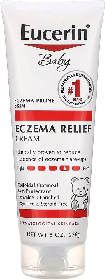 Eucerin Baby Eczema Relief Body Cream, Fragrance Free Baby Eczema Cream With Colloidal Oatmeal, Ceramide-3 And Licorice Root Ext