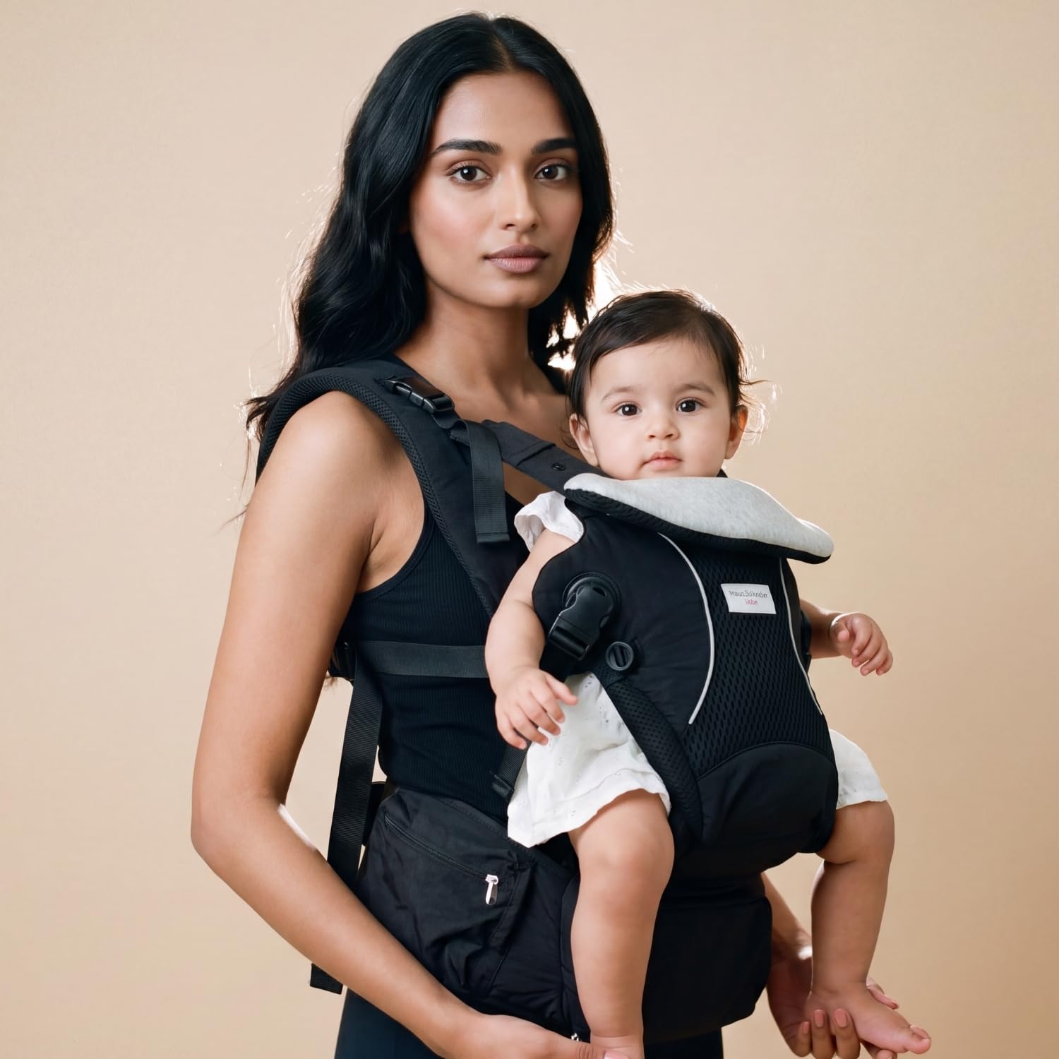 Haus & Kinder Baby Carrier For New Born | 8 In 1 Hip Seat Front And Back Carry Position Adjustable Straps Kangaroo Bags, Baby Ca