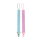 Nuby Pacifinder Baby Pacifier Clip - (2-Pack) - Pacifier Holder Clip With Convenient Hook Loop - Green Dots And Pink Xos