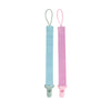 Nuby Pacifinder Baby Pacifier Clip - (2-Pack) - Pacifier Holder Clip With Convenient Hook Loop - Green Dots And Pink Xos