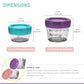 Melii Glass Food Storage Jars - 12-Pack (2Oz) With Airtight, Leakproof Lids, Bpa-Free & Eco-Friendly, Microwave, Freezer, Dishwa