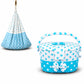 Baby Dress Organiser Diaper Candy and Cradle Combo Set  Sky Blue and White