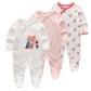 Newborn Baby Boy Girl Cotton Bodysuit Long Sleeve Jumpsuit 3-Pack Outfits Clothes Pink