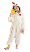 CuteOn White Rooster Onesie Kids Animal Pajamas for Boys Girls Halloween Christmas Costume Height for 110cm