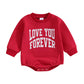 Fiomva Baby Girl Valentines Day Outfit Newborn Bubble Romper Fall Infant Sweatshirt Top Toddler Cute Onesie Clothes (O Valentine