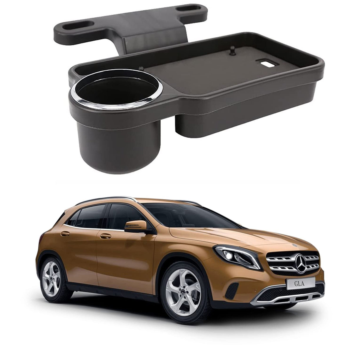 Oshotto (FT04) Foldable Car Auto Headrest Rear Back Seat Table Drink Food Cup Tray Holder Compatible with Mercedes Benz Gla  B