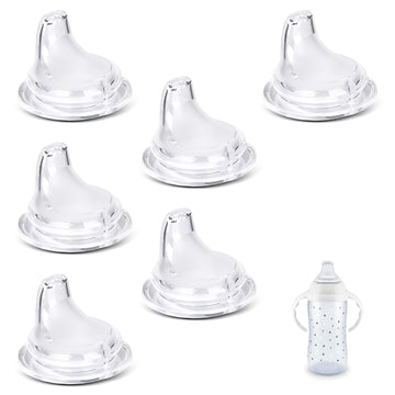 4/6 Packs Replacement Silicone Spout Compatible With Nuk Learner Cup & Active Cup, Soft Transition Spout For Sippy Cups, Leak-Pr