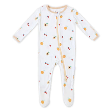 Peaches Footie For Baby - 95% Viscose Made From Bamboo, 5% Spandex - Imported (9-12 Months)