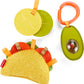 Fisher-Price Baby Toys Taco Tuesday Set, 3 Pretend Food Rattle & Sensory Activities for Newborns Ages 3+ Months