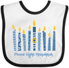 Inktastic Peace Light Hanukkah Baby Bib White And Black 27Db5