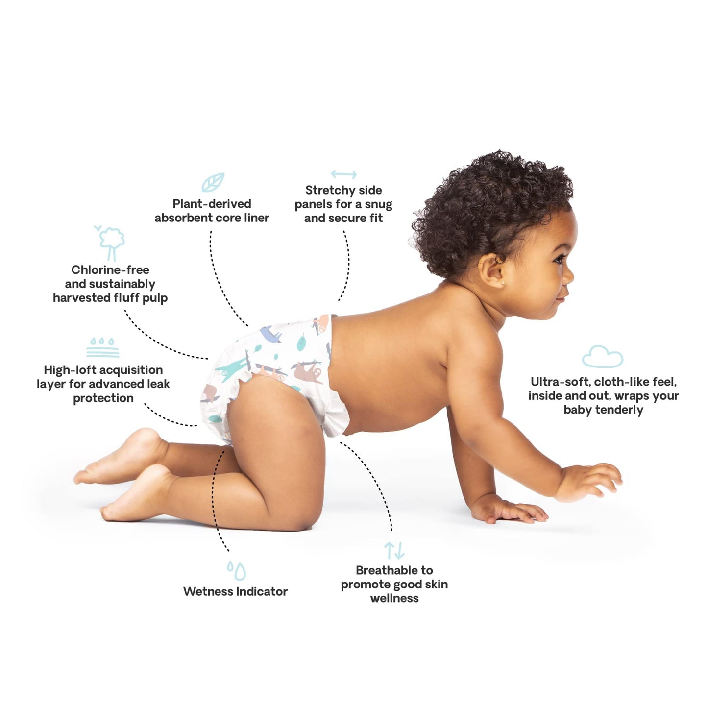 Hello Bello Premium Overnight Baby Diapers Size 3, 24 Count, Unisex, Ultra Absorbent And Soft, Eco-Friendly Disposable Diapers F