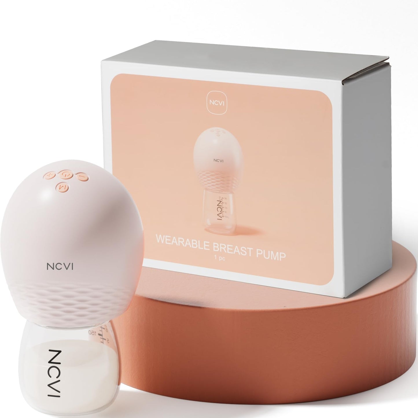 Ncvi 8113 Wireless Breast Pump Hands Free 21/25Mm Flanges, Portable Electric Wearable Breastfeeding Milk Pump Double With 4 Mode