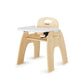 Foundations Easy Serve 13 Wood Feeding Chair for Toddlers, Adjustable Harness, Removable Dishwasher Safe Tray, No Tip    Base, B