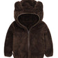 Jeskids Toddler Girls Boys Fleece Hoody Jacket Zip Up Teddy Coat Warm Winter Outwear Coffee