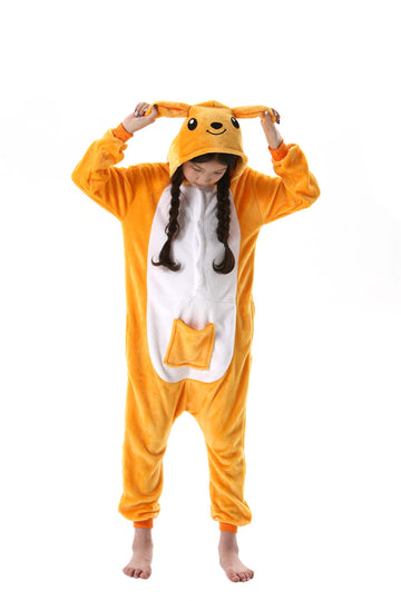 Atoz Onesie For Kids, Animal Pajamas Halloween Cosplay Costume For Girls Boys, Kangaroo 10-11Y