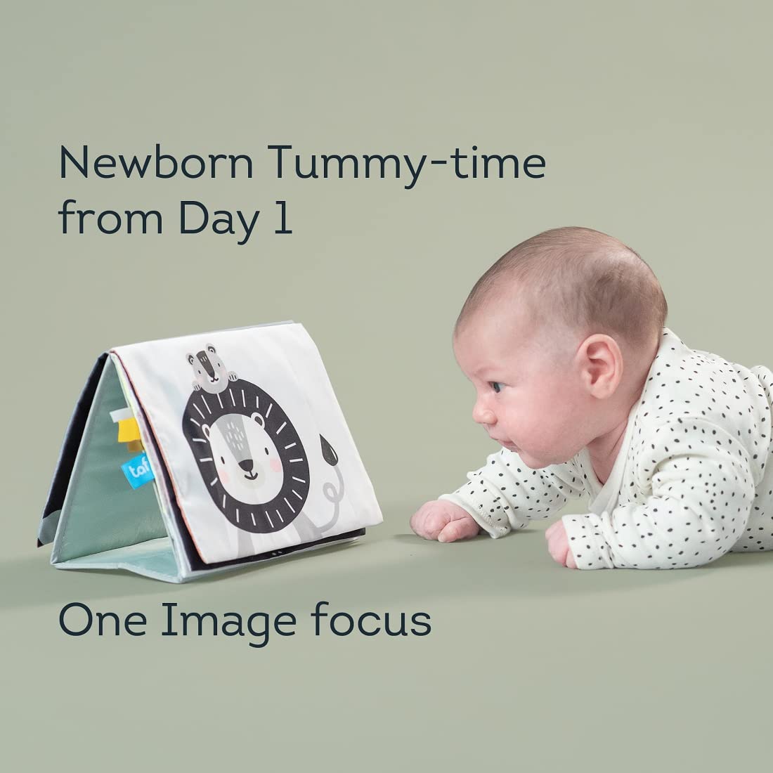 Taf Toys Savannah Infant Tummy-time Soft Crinkle Activity Book with Huge Baby Safe Mirror, 3D Activities, Textures and a Soft Ba