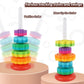 JUXUE Baby Spinning Stacking Toys for Toddlers 1-3, Rainbow Ring Stacker Montessori Toys for Babies 6-12 Months, 1 2 3 One Year